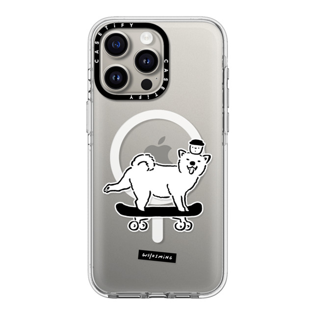 WHOSMiNG x CASETiFY iPhone 15 Pro Max ケース クリア クリア ケース MagSafe対応 SKATER DOG