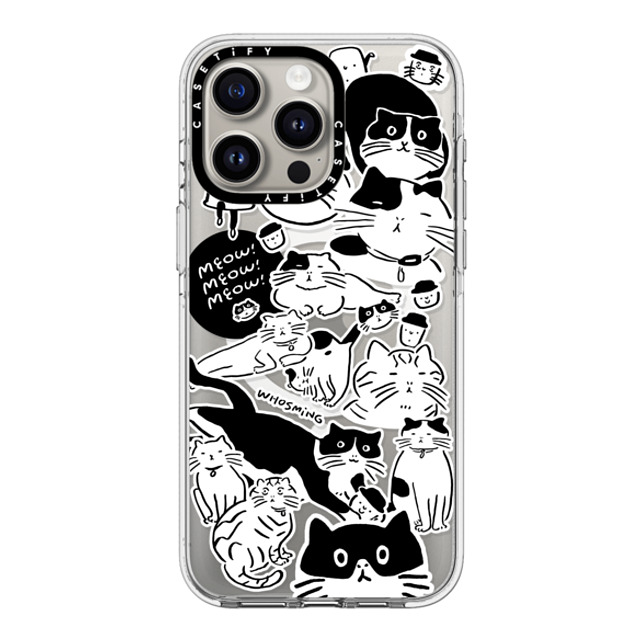 WHOSMiNG x CASETiFY iPhone 15 Pro Max ケース クリア クリア ケース MagSafe対応 MEOW! MEOW! MEOW!