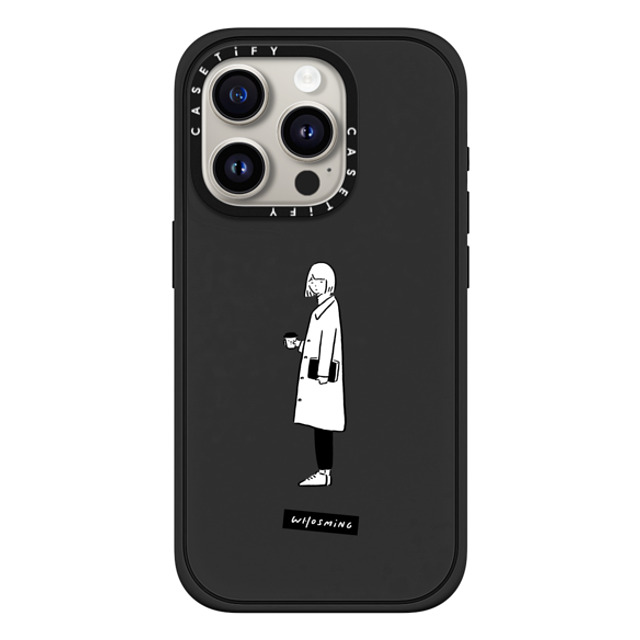 WHOSMiNG x CASETiFY iPhone 15 Pro ケース Line Art,Minimalism マットブラック インパクトケース MagSafe対応 WHOSMiNG - DAILY Back to School WHOSMiNG x CASETiFY iPhone 15 Pro ケース Line Art,Minimalism マットブラック インパクトケース MagSafe対応 WHOSMiNG - DAILY Back to School