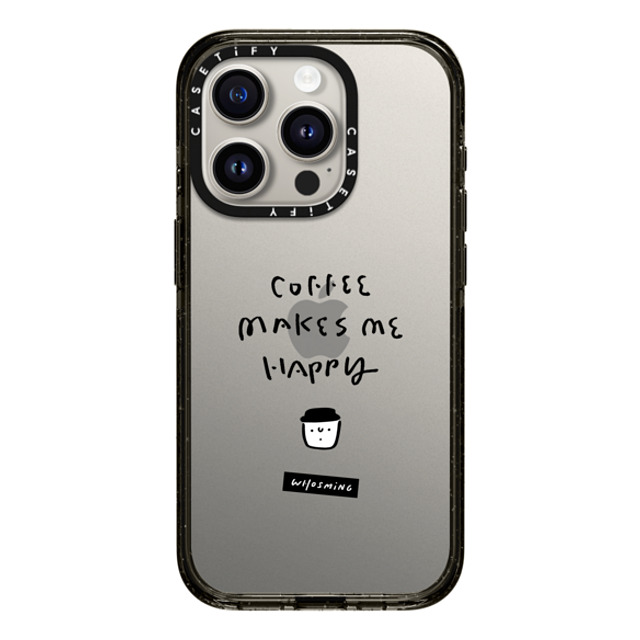 WHOSMiNG x CASETiFY iPhone 15 Pro ケース ブラック インパクトケース WHOSMiNG - HAPPY