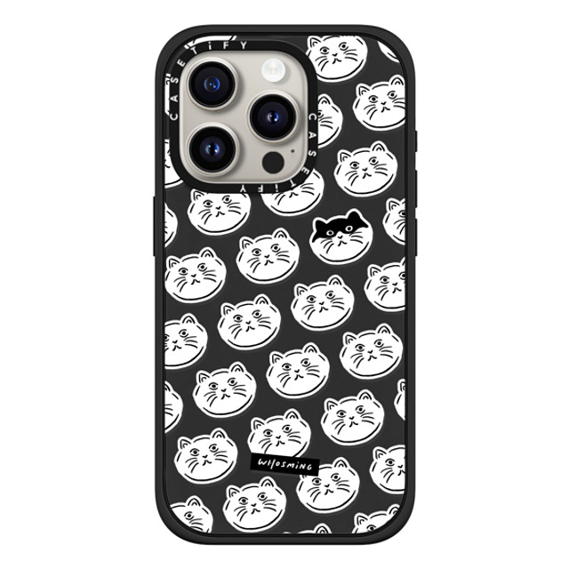 WHOSMiNG x CASETiFY iPhone 15 Pro Case Sticker,Animal マットブラック Impact Case MagSafe Compatible HEADS OF CATS Mother's Day WHOSMiNG x CASETiFY iPhone 15 Pro Case Sticker,Animal マットブラック Impact Case MagSafe Compatible HEADS OF CATS Mother's Day