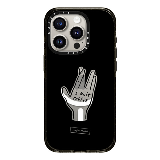 WHOSMiNG x CASETiFY iPhone 15 Pro ケース Coffee,Minimalism ブラック インパクトケース MagSafe対応 QUIT COFFEE Back to School WHOSMiNG x CASETiFY iPhone 15 Pro ケース Coffee,Minimalism ブラック インパクトケース MagSafe対応 QUIT COFFEE Back to School
