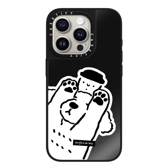 WHOSMiNG x CASETiFY iPhone 15 Pro ケース Dog,Animal Black on Black ミラーケース MagSafe対応 DOG LOVES COFFEE Back to School WHOSMiNG x CASETiFY iPhone 15 Pro ケース Dog,Animal Black on Black ミラーケース MagSafe対応 DOG LOVES COFFEE Back to School