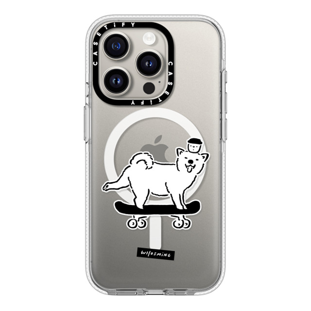 WHOSMiNG x CASETiFY iPhone 15 Pro ケース クリア クリア ケース MagSafe対応 SKATER DOG