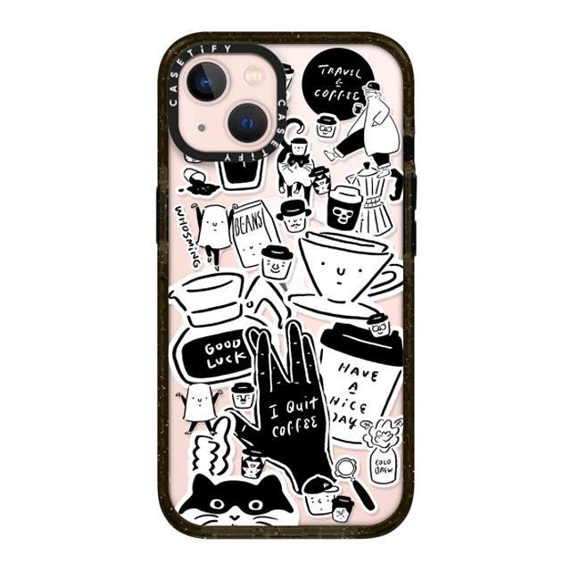 WHOSMiNG x CASETiFY iPhone 13 ケース ブラック インパクトケース MagSafe対応 WHOSMiNG - STICKERS