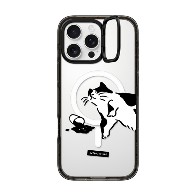 WHOSMiNG x CASETiFY iPhone 16 Pro Max ケース ブラック インパクトリングスタンドケース MagSafe対応 WHOSMiNG - WHAT