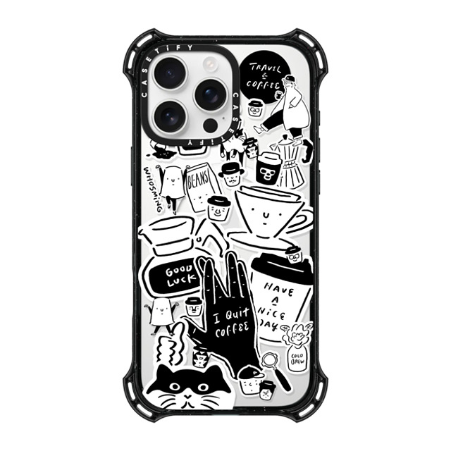 WHOSMiNG x CASETiFY iPhone 16 Pro Max ケース ブラック バウンスケース WHOSMiNG - STICKERS