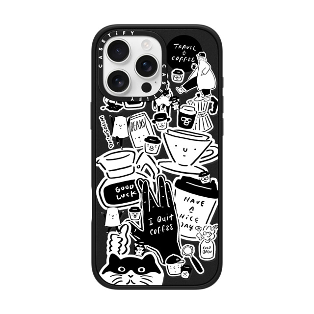 WHOSMiNG x CASETiFY iPhone 16 Pro Max ケース マットブラック インパクトケース MagSafe対応 WHOSMiNG - STICKERS