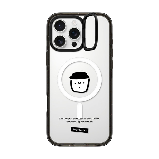 WHOSMiNG x CASETiFY iPhone 16 Pro Max ケース ブラック インパクトリングスタンドケース MagSafe対応 WHOSMiNG - GOOD COFFEE