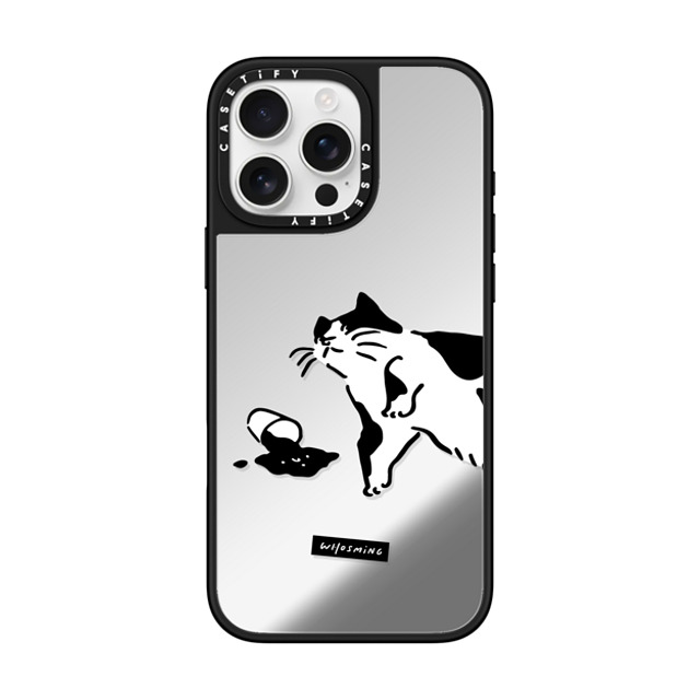 WHOSMiNG x CASETiFY iPhone 16 Pro Max ケース Silver on Black ミラーケース MagSafe対応 WHOSMiNG - WHAT