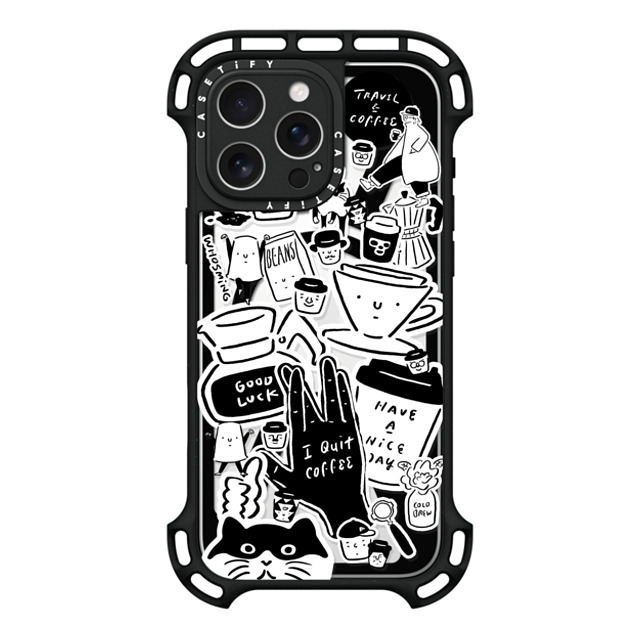 WHOSMiNG x CASETiFY iPhone 16 Pro Max ケース ブラック ウルトラ バウンスケース MagSafe対応 WHOSMiNG - STICKERS