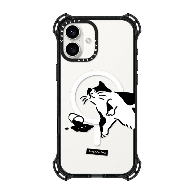 WHOSMiNG x CASETiFY iPhone 16 Plus ケース Cat,Animal ブラック バウンスケース WHOSMiNG - WHAT Father's Day WHOSMiNG x CASETiFY iPhone 16 Plus ケース Cat,Animal ブラック バウンスケース WHOSMiNG - WHAT Father's Day