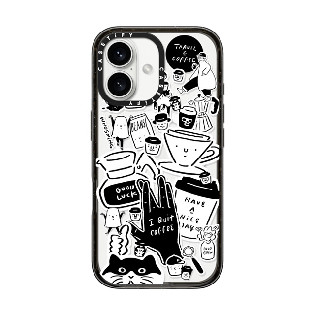 WHOSMiNG x CASETiFY iPhone 16 ケース ブラック インパクトケース MagSafe対応 WHOSMiNG - STICKERS