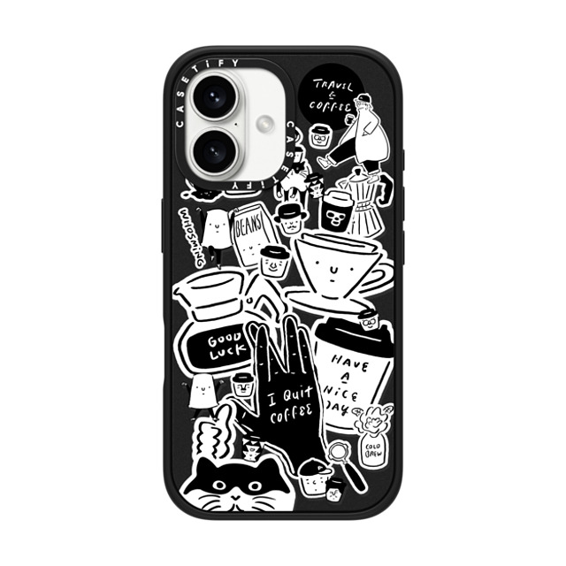 WHOSMiNG x CASETiFY iPhone 16 ケース マットブラック インパクトケース MagSafe対応 WHOSMiNG - STICKERS