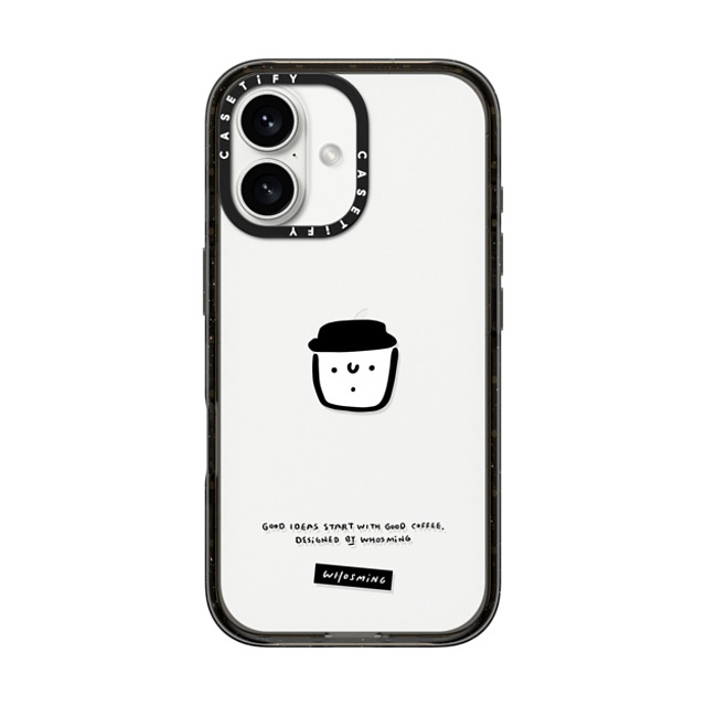 WHOSMiNG x CASETiFY iPhone 16 ケース ブラック インパクトケース WHOSMiNG - GOOD COFFEE