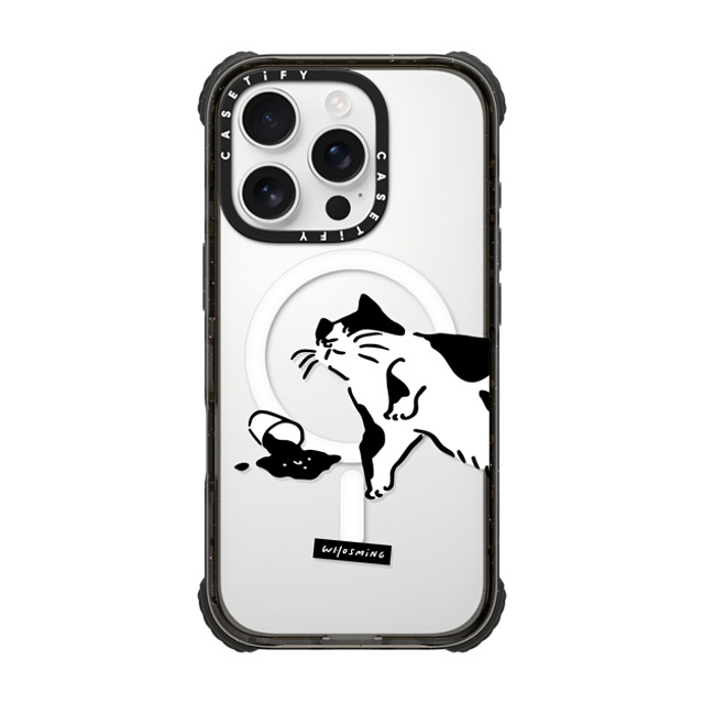 WHOSMiNG x CASETiFY iPhone 16 Pro ケース Cat,Animal ブラック ウルトラ インパクトケース MagSafe 対応 WHOSMiNG - WHAT Father's Day WHOSMiNG x CASETiFY iPhone 16 Pro ケース Cat,Animal ブラック ウルトラ インパクトケース MagSafe 対応 WHOSMiNG - WHAT Father's Day