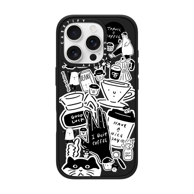 WHOSMiNG x CASETiFY iPhone 16 Pro ケース マットブラック インパクトケース MagSafe対応 WHOSMiNG - STICKERS