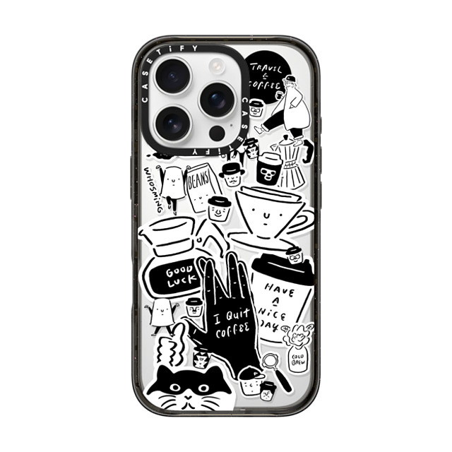 WHOSMiNG x CASETiFY iPhone 16 Pro ケース ブラック インパクトケース WHOSMiNG - STICKERS