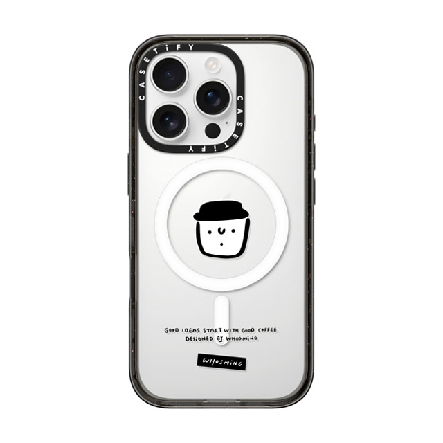 WHOSMiNG x CASETiFY iPhone 16 Pro ケース ブラック インパクトケース MagSafe対応 WHOSMiNG - GOOD COFFEE