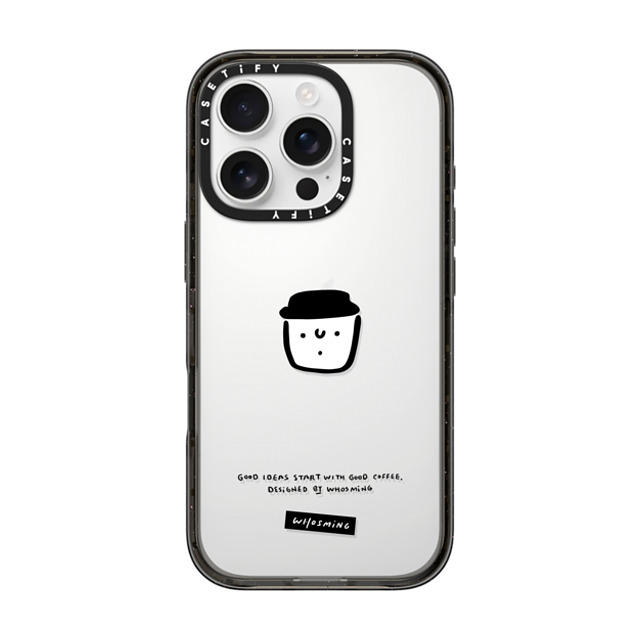 WHOSMiNG x CASETiFY iPhone 16 Pro ケース ブラック インパクトケース WHOSMiNG - GOOD COFFEE