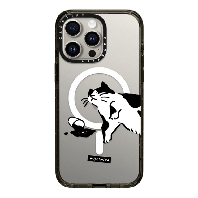 WHOSMiNG x CASETiFY iPhone 15 Pro Max ケース ブラック インパクトケース MagSafe対応 WHOSMiNG - WHAT