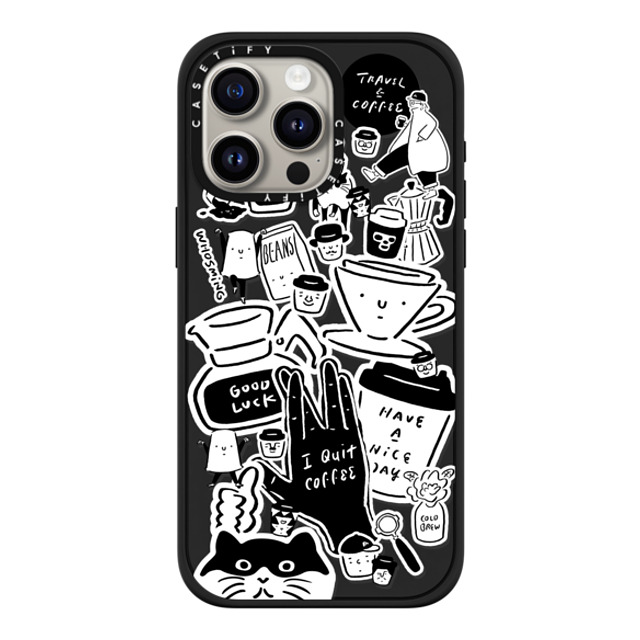 WHOSMiNG x CASETiFY iPhone 15 Pro Max ケース マットブラック インパクトケース MagSafe対応 WHOSMiNG - STICKERS