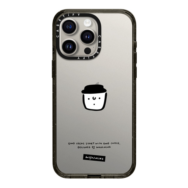 WHOSMiNG x CASETiFY iPhone 15 Pro Max ケース ブラック インパクトケース WHOSMiNG - GOOD COFFEE