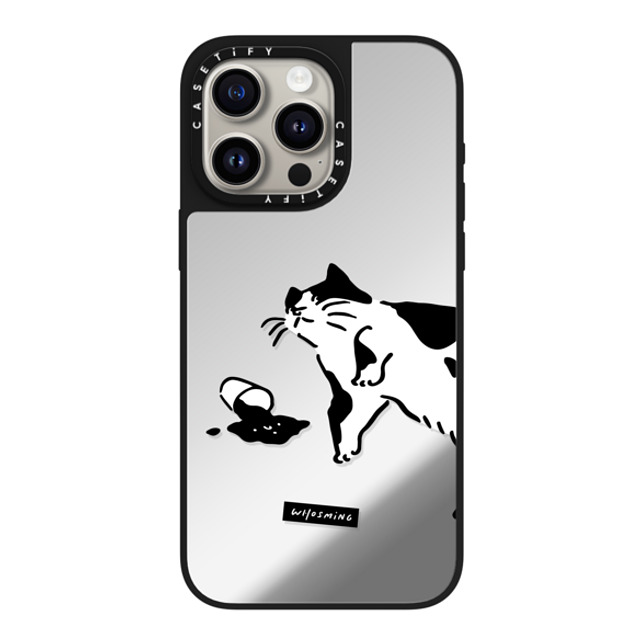WHOSMiNG x CASETiFY iPhone 15 Pro Max ケース Silver on Black ミラーケース MagSafe対応 WHOSMiNG - WHAT