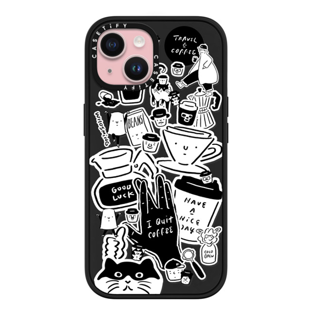 WHOSMiNG x CASETiFY iPhone 15 ケース マットブラック インパクトケース MagSafe対応 WHOSMiNG - STICKERS