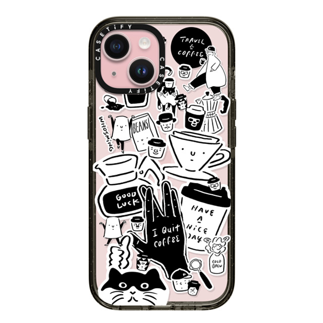 WHOSMiNG x CASETiFY iPhone 15 ケース ブラック インパクトケース WHOSMiNG - STICKERS