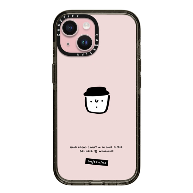 WHOSMiNG x CASETiFY iPhone 15 ケース ブラック インパクトケース WHOSMiNG - GOOD COFFEE