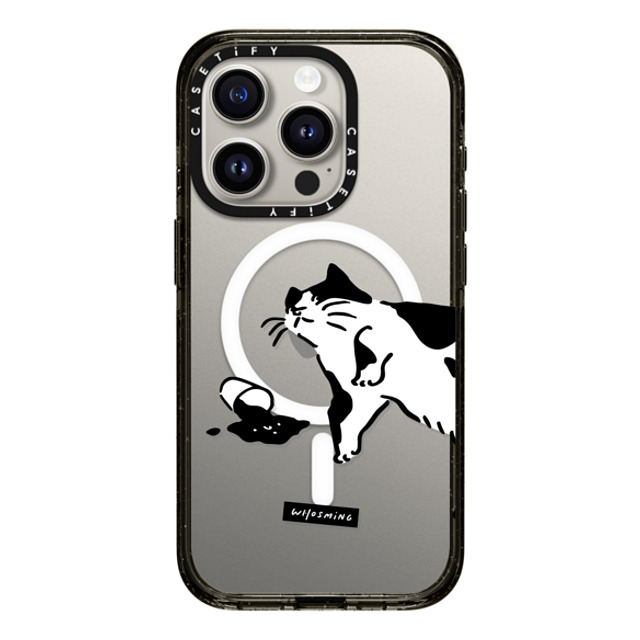 WHOSMiNG x CASETiFY iPhone 15 Pro ケース ブラック インパクトケース MagSafe対応 WHOSMiNG - WHAT