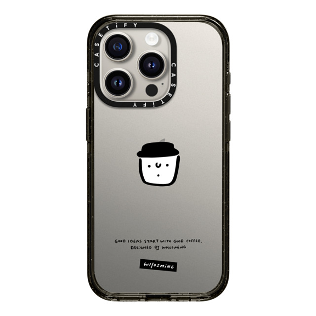 WHOSMiNG x CASETiFY iPhone 15 Pro ケース ブラック インパクトケース WHOSMiNG - GOOD COFFEE