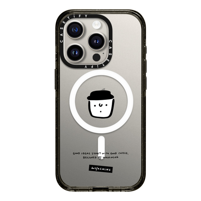 WHOSMiNG x CASETiFY iPhone 15 Pro ケース ブラック インパクトケース MagSafe対応 WHOSMiNG - GOOD COFFEE