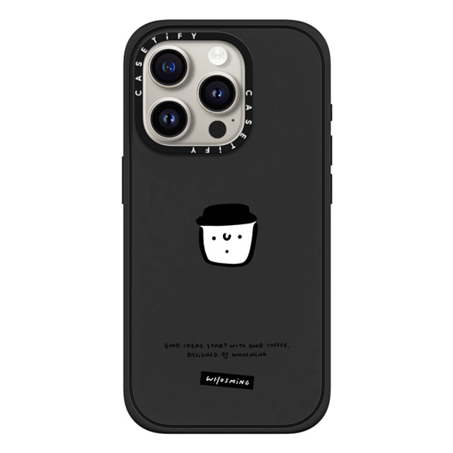 WHOSMiNG x CASETiFY iPhone 15 Pro ケース マットブラック インパクトケース MagSafe対応 WHOSMiNG - GOOD COFFEE