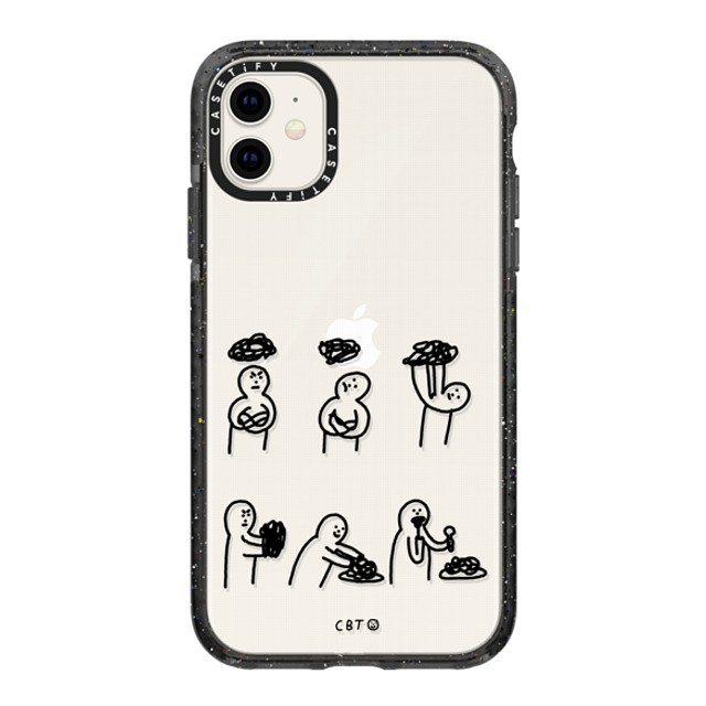 Constant Bagel Therapy x CASETiFY iPhone 11 ケース ブラック インパクトケース bad mood good food