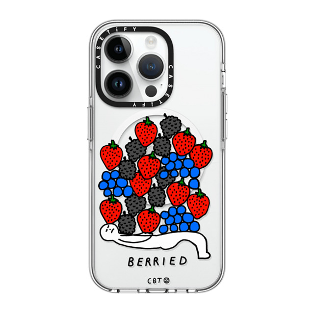 Constant Bagel Therapy x CASETiFY iPhone 14 Pro ケース クリア クリア ケース MagSafe対応 berried