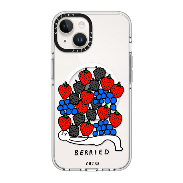 Constant Bagel Therapy x CASETiFY iPhone 14 ケース クリア クリア ケース MagSafe対応 berried