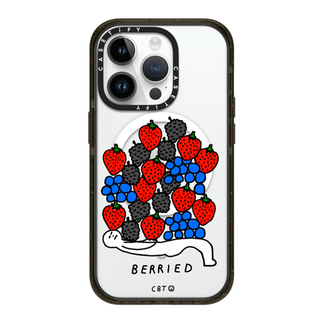 Constant Bagel Therapy x CASETiFY iPhone 14 Pro ケース ブラック インパクトケース MagSafe対応 berried