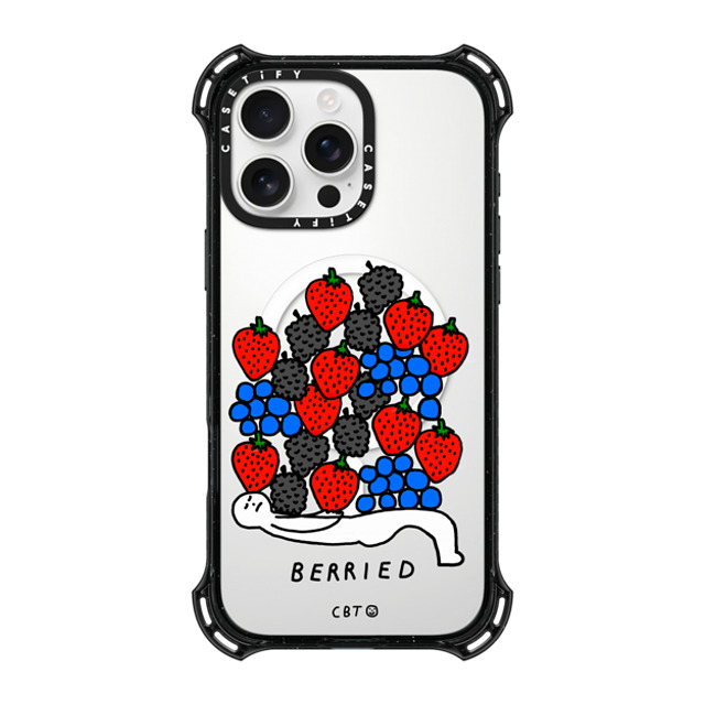 Constant Bagel Therapy x CASETiFY iPhone 16 Pro Max ケース ブラック バウンスケース berried