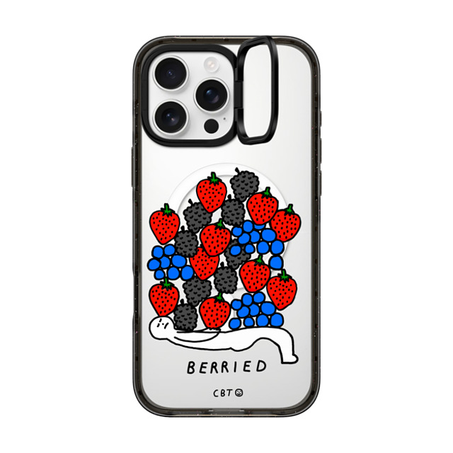 Constant Bagel Therapy x CASETiFY iPhone 16 Pro Max ケース ブラック インパクトリングスタンドケース MagSafe対応 berried