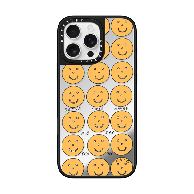 Constant Bagel Therapy x CASETiFY iPhone 16 Pro Max Case Food Silver on Black ミラーケース MagSafe対応 beige food makes me say yum yum Mother's Day Constant Bagel Therapy x CASETiFY iPhone 16 Pro Max Case Food Silver on Black ミラーケース MagSafe対応 beige food makes me say yum yum Mother's Day