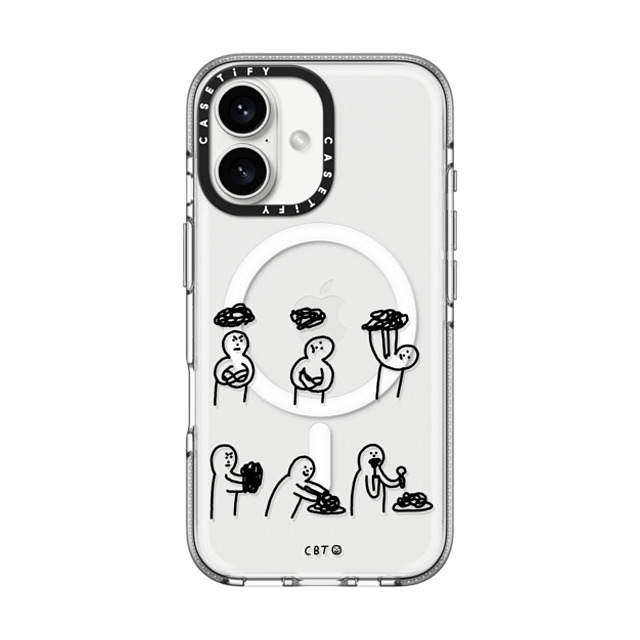 Constant Bagel Therapy x CASETiFY iPhone 16 ケース クリア クリア ケース MagSafe対応 bad mood good food