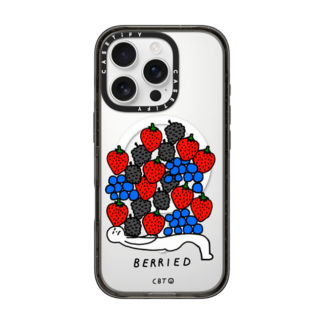 Constant Bagel Therapy x CASETiFY iPhone 16 Pro ケース ブラック インパクトケース MagSafe対応 berried