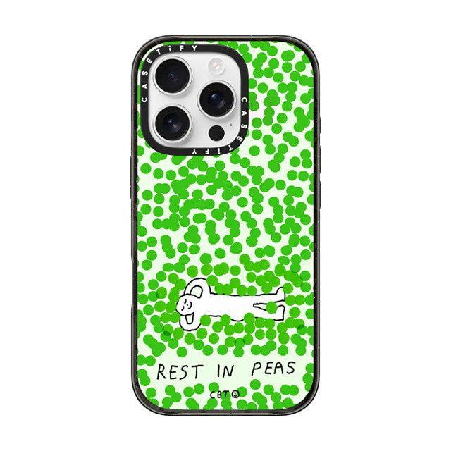 Constant Bagel Therapy x CASETiFY iPhone 16 Pro ケース Food,Minimalism ブラック インパクトケース rest in peas Father's Day Constant Bagel Therapy x CASETiFY iPhone 16 Pro ケース Food,Minimalism ブラック インパクトケース rest in peas Father's Day