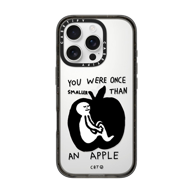 Constant Bagel Therapy x CASETiFY iPhone 16 Pro Case Food,Minimalism Black Impact Case you were once smaller than an apple Mother's Day Constant Bagel Therapy x CASETiFY iPhone 16 Pro Case Food,Minimalism Black Impact Case you were once smaller than an apple Mother's Day