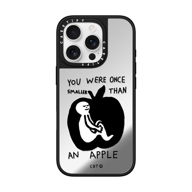 Constant Bagel Therapy x CASETiFY iPhone 16 Pro Case Food,Minimalism Silver on Black ミラーケース MagSafe対応 you were once smaller than an apple Mother's Day Constant Bagel Therapy x CASETiFY iPhone 16 Pro Case Food,Minimalism Silver on Black ミラーケース MagSafe対応 you were once smaller than an apple Mother's Day