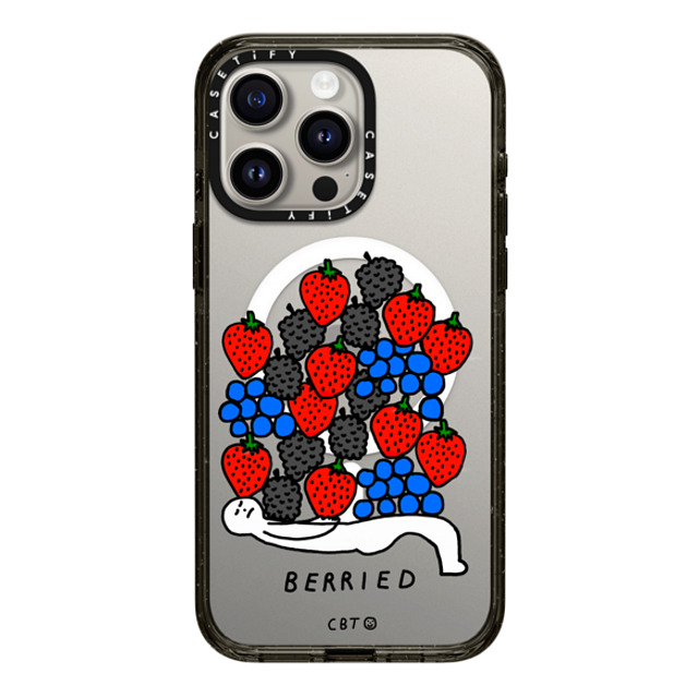 Constant Bagel Therapy x CASETiFY iPhone 15 Pro Max ケース ブラック インパクトケース MagSafe対応 berried