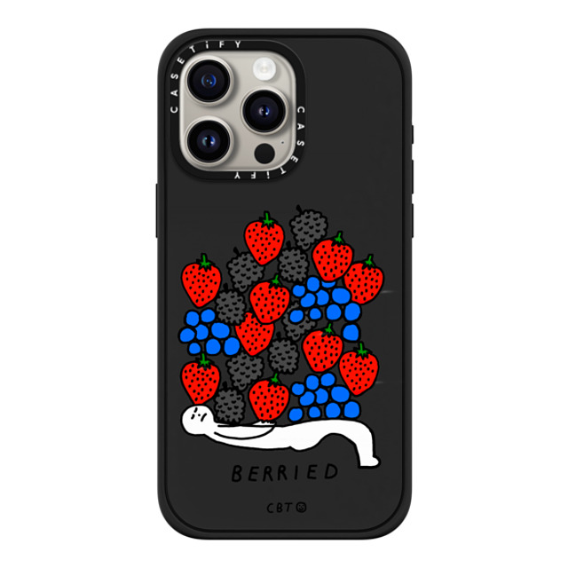 Constant Bagel Therapy x CASETiFY iPhone 15 Pro Max ケース マットブラック インパクトケース MagSafe対応 berried