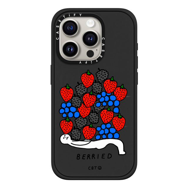 Constant Bagel Therapy x CASETiFY iPhone 15 Pro ケース マットブラック インパクトケース MagSafe対応 berried